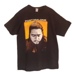POST MALONE Tour 2018 T-Shirt Size Large Black 21 Savage preowned 2 sided